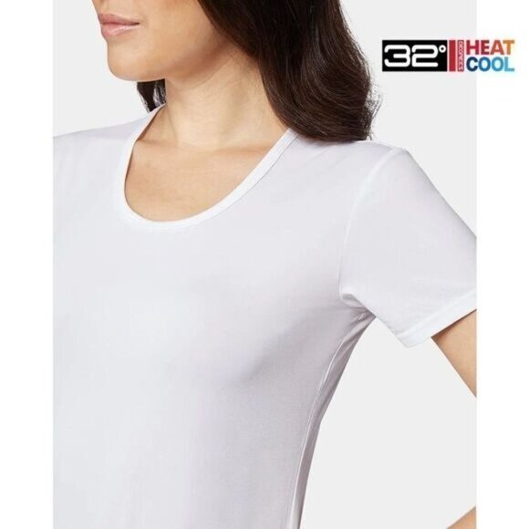 32degrees Women's Scoop Neck Short Sleeve Tees Cool Fitted T-shirt‎ - Picture 3 of 8